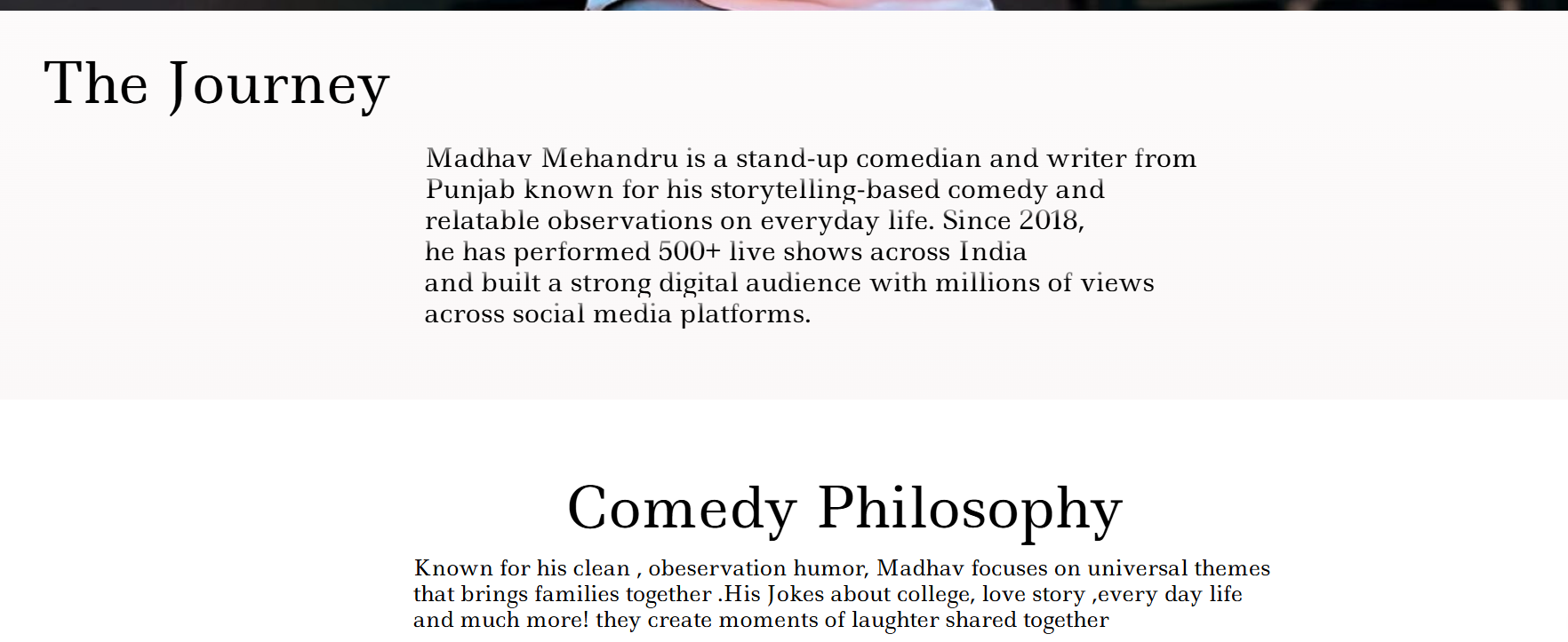 Madhav Mehandru About Section 2